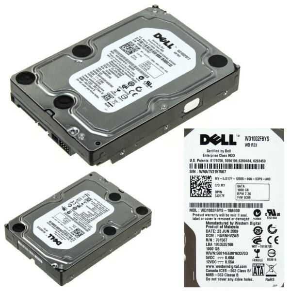 Hd Dell Sata 1tb Dpn 0j317f  3,5  7,2k