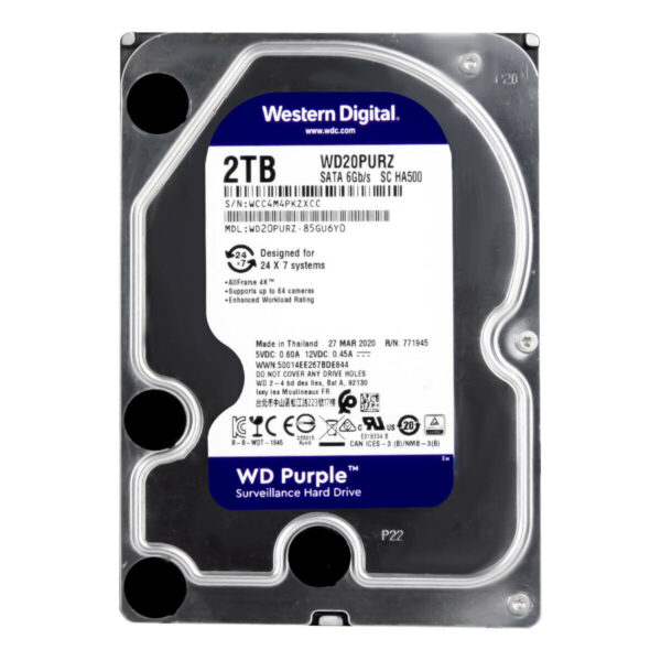 HD SATA Western Digital 2Tb wd20purx/wd20purz Purple 5,4k