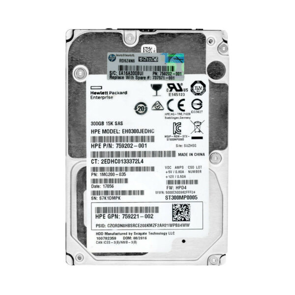 Hd Sas 300gb Hp Eh0300jedhc 2,5